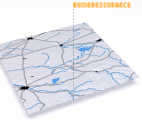 3d view of Buxières-sur-Arce