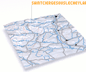 3d view of Saint-Cierge-sous-le-Cheylard