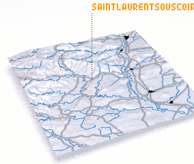 3d view of Saint-Laurent-sous-Coiron