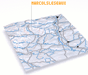 3d view of Marcols-les-Eaux