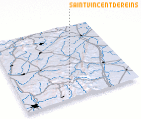 3d view of Saint-Vincent-de-Reins