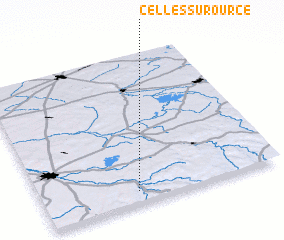 3d view of Celles-sur-Ource