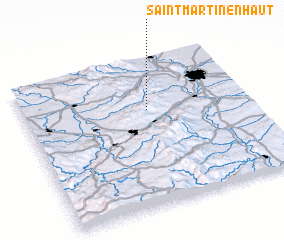 3d view of Saint-Martin-en-Haut