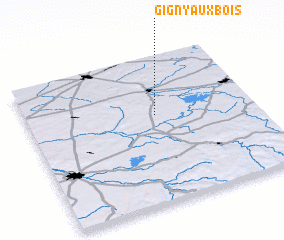 3d view of Gigny-aux-Bois