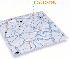 3d view of Sigy-le-Châtel