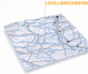 3d view of Les Ollières-sur-Eyrieux