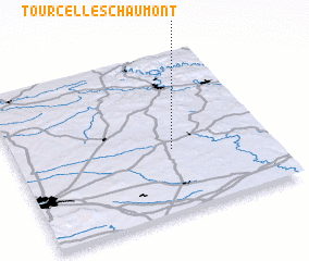 3d view of Tourcelles-Chaumont