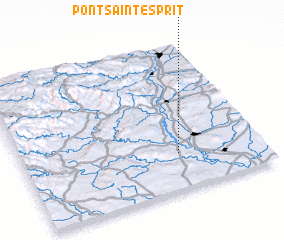 3d view of Pont-Saint-Esprit