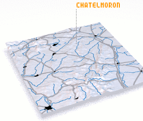 3d view of Châtel-Moron