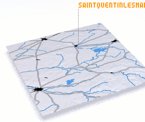 3d view of Saint-Quentin-les-Marais