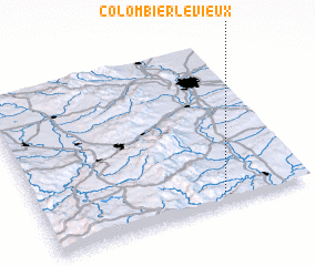 3d view of Colombier-le-Vieux