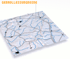 3d view of Germolles-sur-Grosne