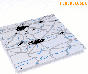 3d view of Fond de Lesve