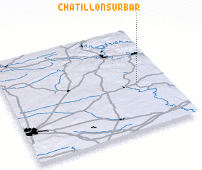 3d view of Châtillon-sur-Bar