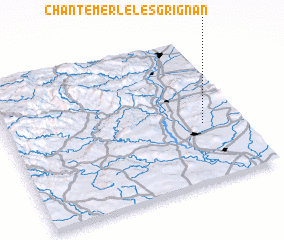 3d view of Chantemerle-lès-Grignan