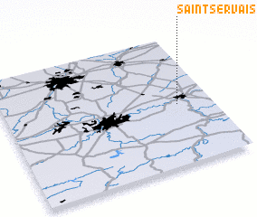 3d view of Saint-Servais