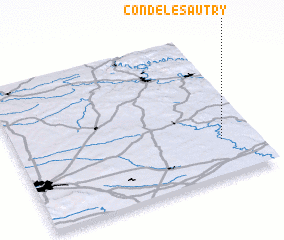 3d view of Condé-lès-Autry