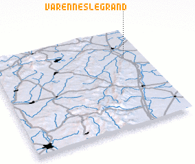 3d view of Varennes-le-Grand