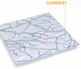 3d view of Clémencey