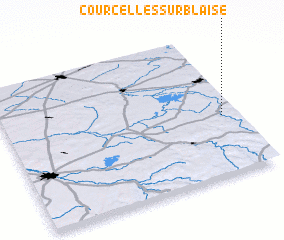 3d view of Courcelles-sur-Blaise