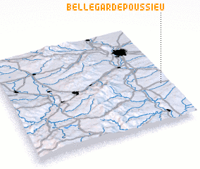 3d view of Bellegarde-Poussieu