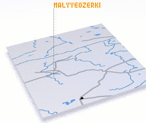 3d view of Malyye Ozerki