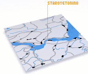 3d view of Staroye Tonino