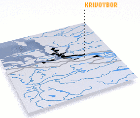 3d view of Krivoy Bor