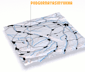 3d view of Podgornaya-Sinyukha