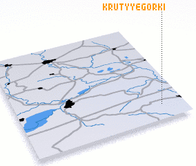 3d view of Krutyye Gorki