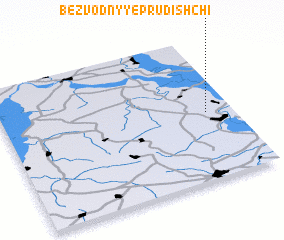 3d view of Bezvodnyye Prudishchi