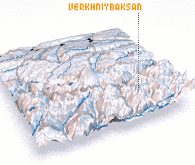 3d view of Verkhniy Baksan