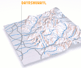 3d view of Dayr Shuwayl