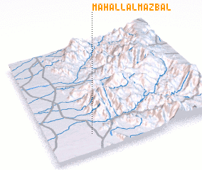 3d view of Maḩall al Mazbal