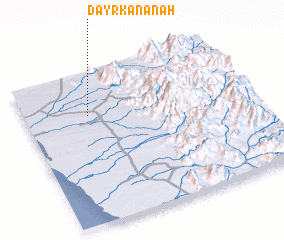 3d view of Dayr Kanānah