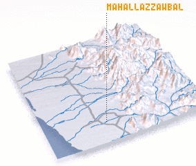 3d view of Maḩall az Zawbal