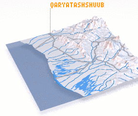 3d view of Qaryat ash Shu‘ūb