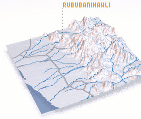 3d view of Rubū‘ Banī Ḩawlī