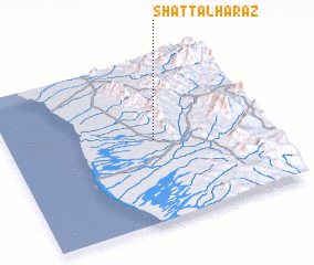 3d view of Shaţţ al Ḩarāz