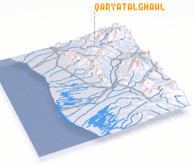 3d view of Qaryat al Ghawl