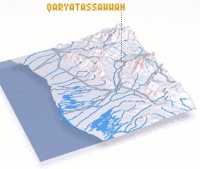 3d view of Qaryat aş Şawwah