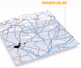 3d view of Kānī Qirjālah