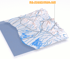 3d view of Majd Wādī Maḩjar