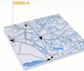 3d view of Karbalāʼ