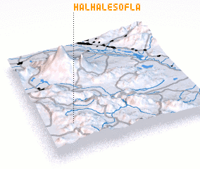 3d view of Ḩālḩāl-e Soflá