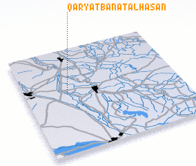 3d view of Qaryat Banāt al Ḩasan