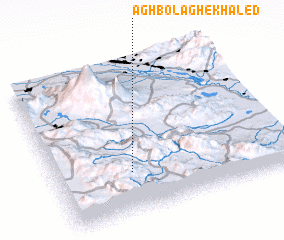 3d view of Āghbolāgh-e Khāled