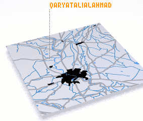 3d view of Qaryat ‘Alī al Aḩmad