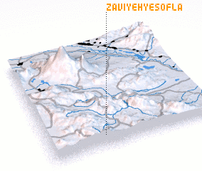 3d view of Zāvīyeh-ye Soflá