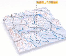 3d view of Ḩabīl Jarūbah